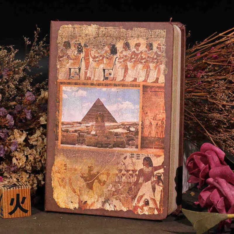 Vintage Ancient Egypt planner undated printed diary hardcover l 220  GSM l Pack of 1 notebook