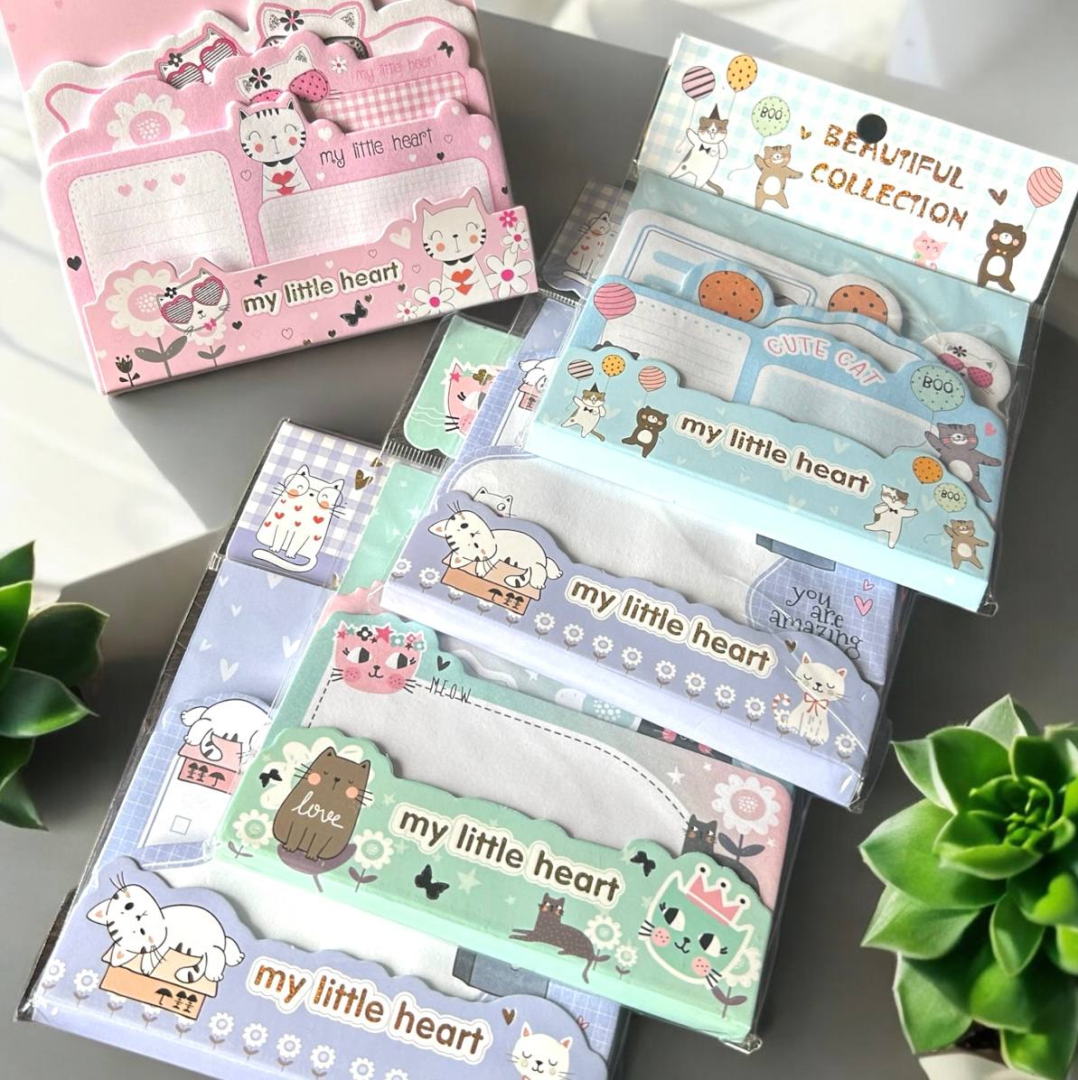 Cute kawaii Kitty sticky notes l Pack of 1