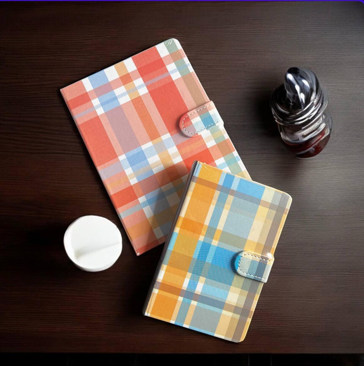 Pastel Grid Journal Diary with magnet lock for 2026