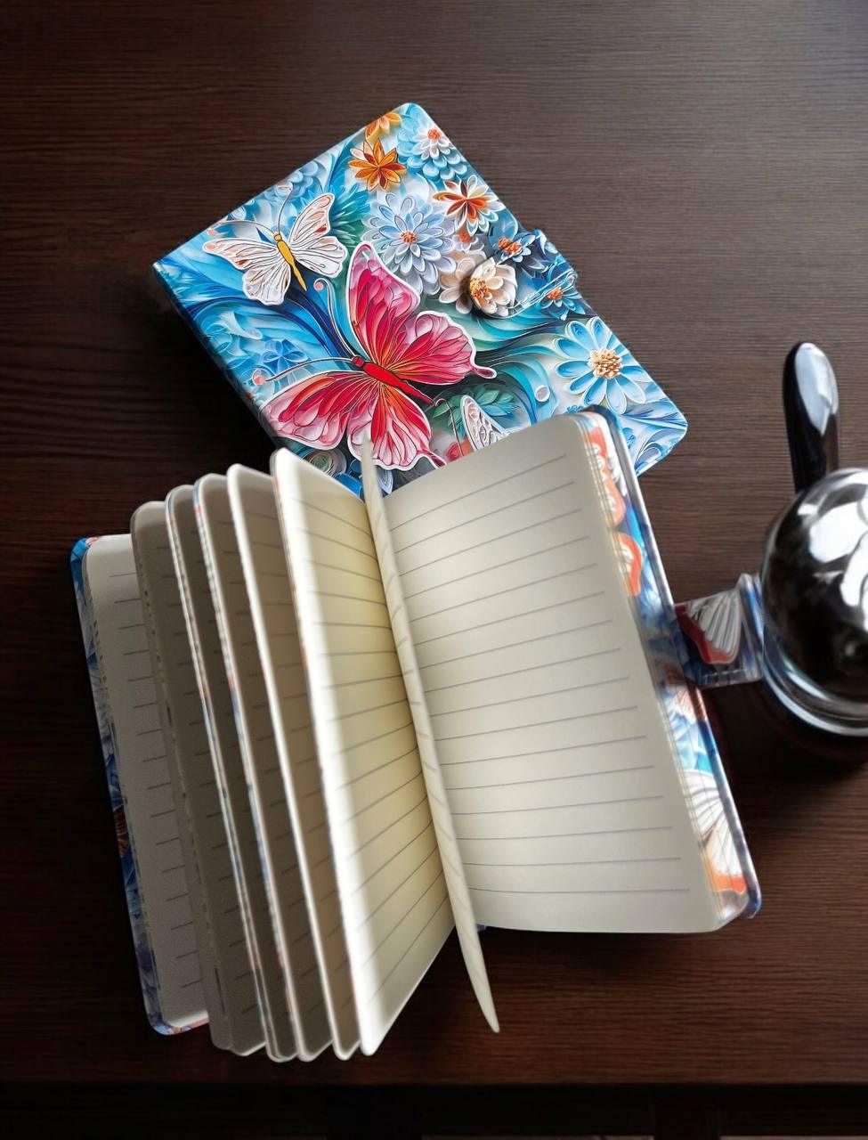 Floral Vintage Butterfly Journal Diary with magnet lock for 2026