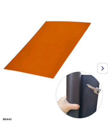 Vibrant Orange A4 Flexible Magnet Sheet for Crafts & Displays