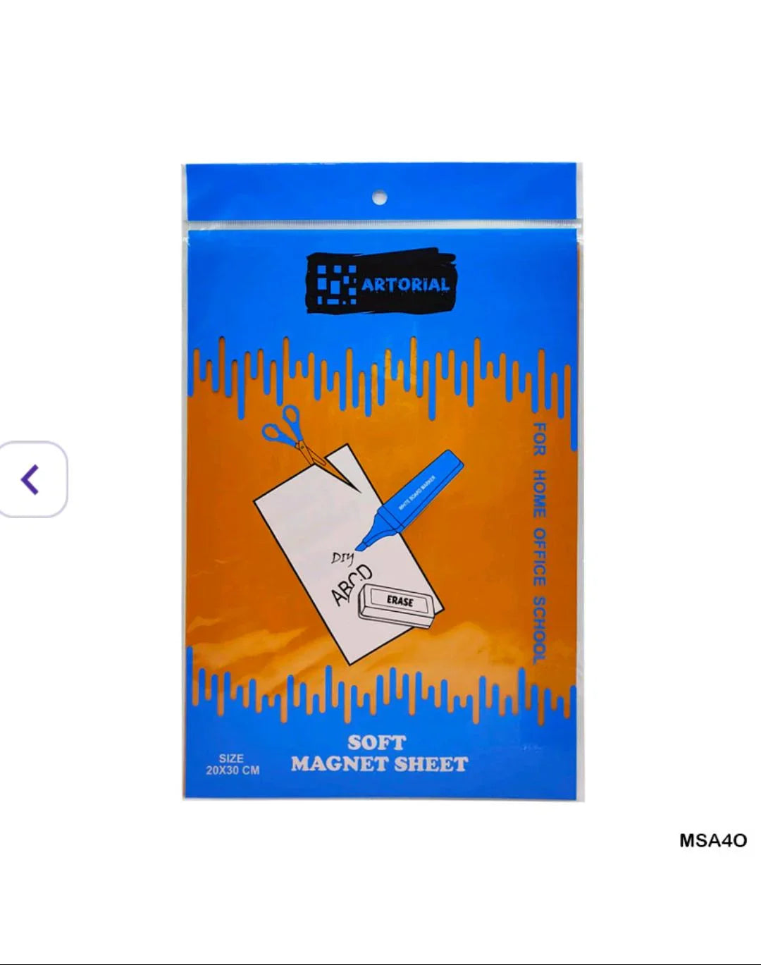 Vibrant Orange A4 Flexible Magnet Sheet for Crafts & Displays