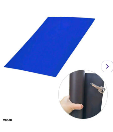 Vibrant Blue A4 Flexible Magnet Sheet for Crafts & Displays