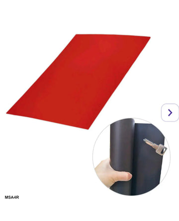 Bold Red A4 Flexible Magnet Sheet for Crafts & Displays