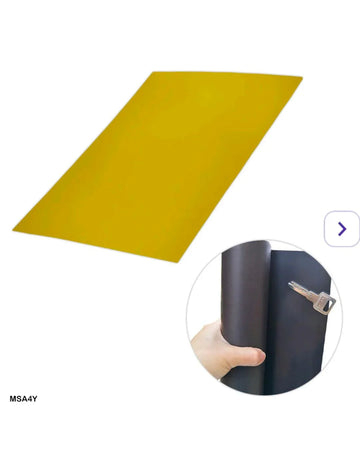 Bright Yellow A4 Flexible Magnet Sheet for Crafts & Displays