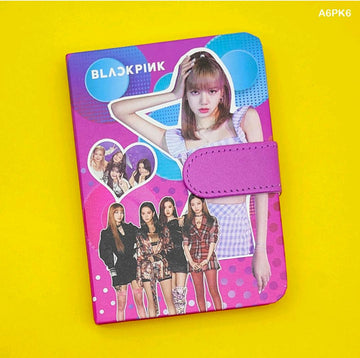 diary Printed Magnetic Black Pink (14X10Cm) A6Pk6