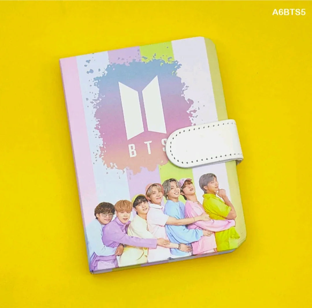 A6 Trendy BTS Printed Undated Journal with Magnetic Closure (1pcs) pack of 1