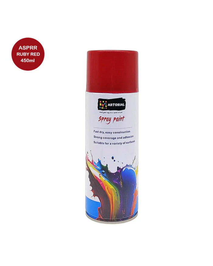 Vibrant Ruby Red Gloss Spray Paint (450ml) - Multi-Surface Use