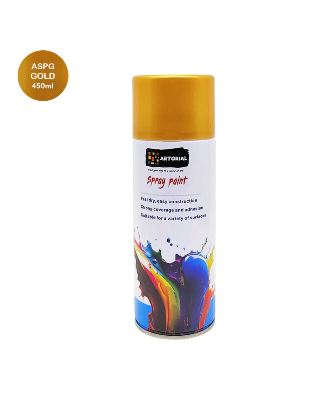 Premium Gold Spray Paint  Glossy Finish (450ml) pack of 1