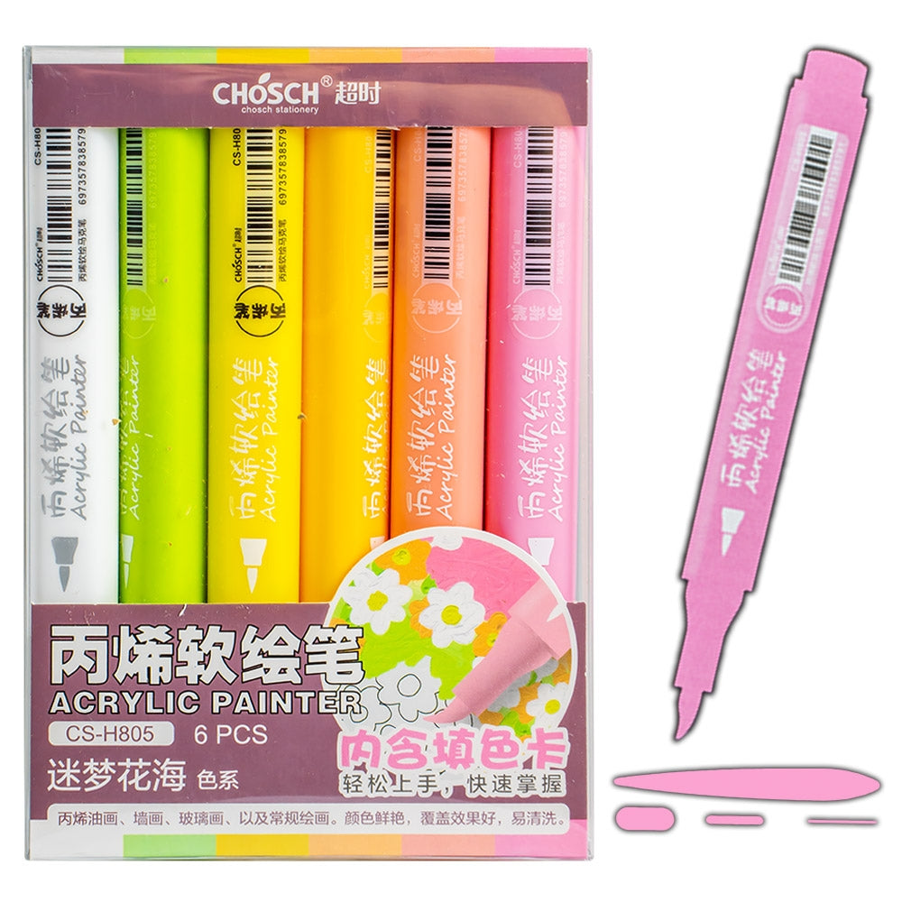 Acrylic Painter Marker Calligraphy Brush Pen - Precision in a Single Pen | Contain 1 Unit Pen