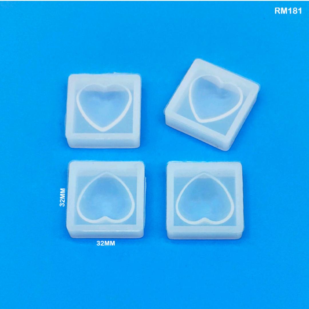 Resin Casting Molds Silicone Mould 4Pc Heart Rm181