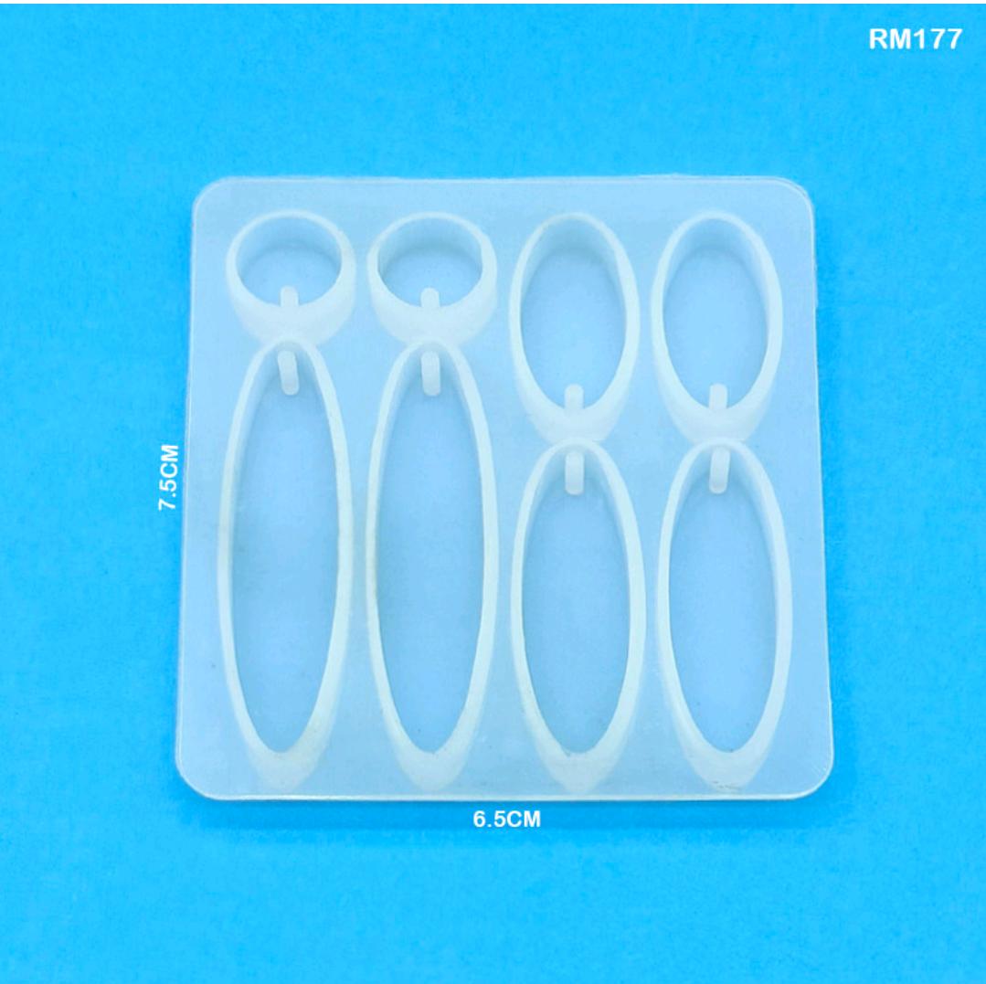 Resin Casting Molds Silicone Mould 8 Cavity oval Rm177