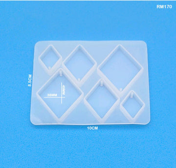 Resin Casting Molds Silicone Mould 6 Cavity Rhombus Rm170