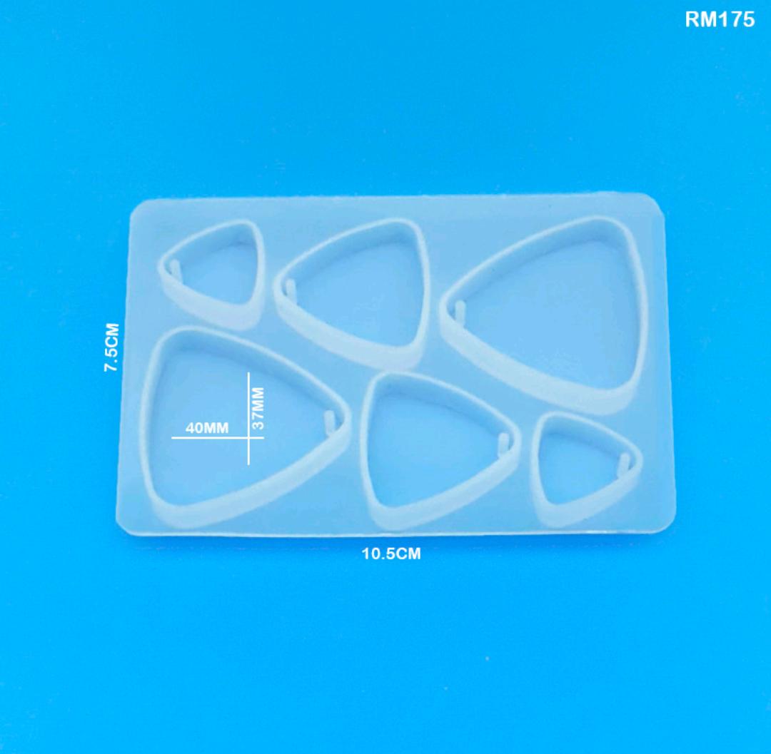 Resin Casting Molds Silicone Mould 6 Cavity Triangle Rm175