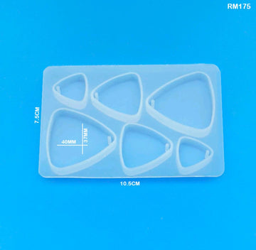 Resin Casting Molds Silicone Mould 6 Cavity Triangle Rm175