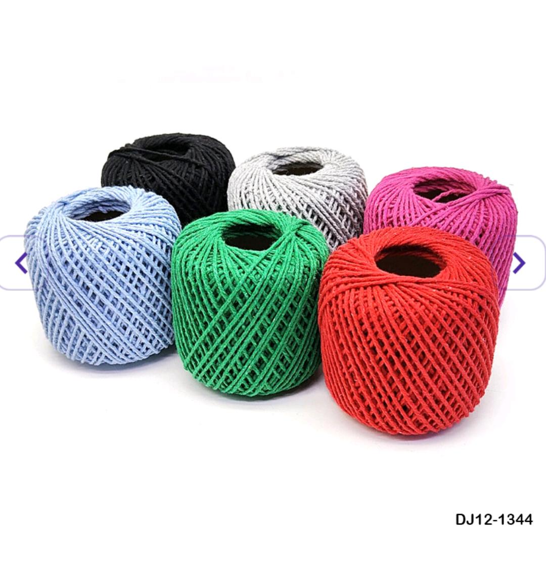 Handmade Cotton Rope Thread 50Gm 12Pc Dj1244