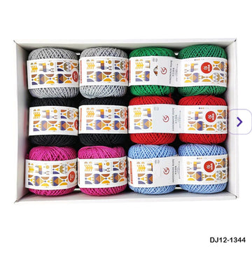 Handmade Cotton Rope Thread 50Gm 12Pc Dj1244