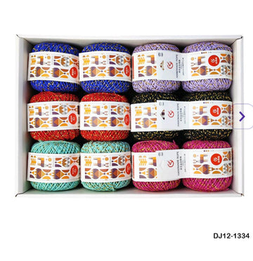 Handmade Cotton Rope Thread 50Gm 12Pc Dj12-1334