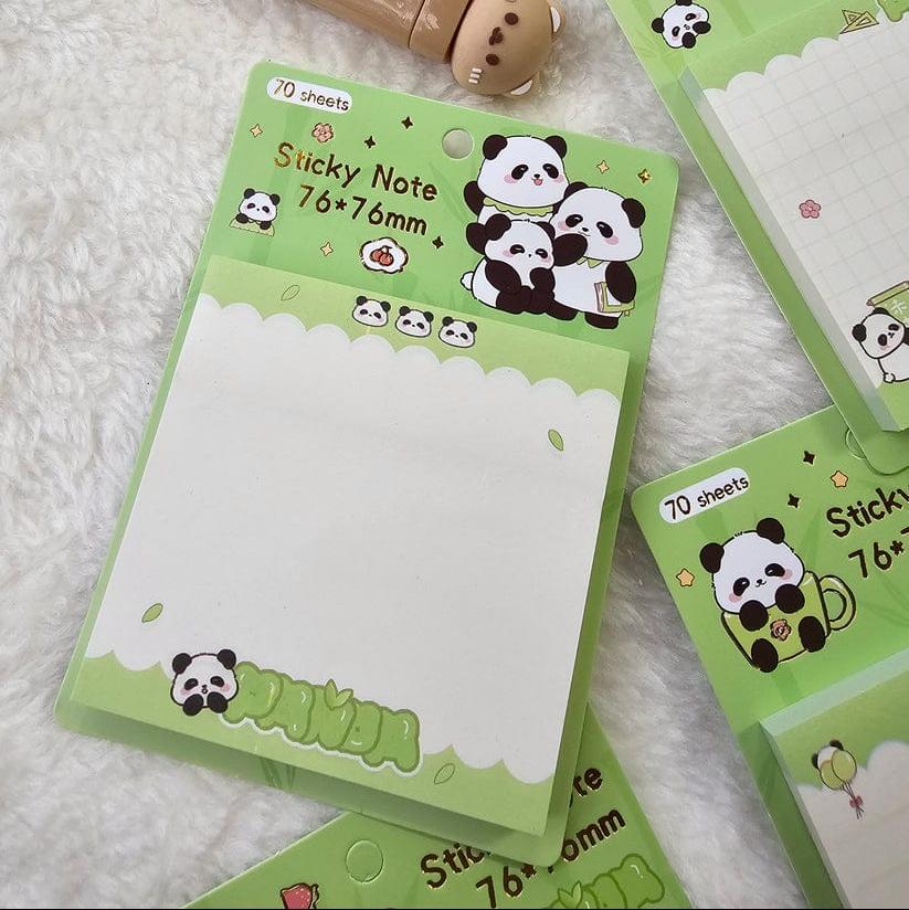 Cute Panda sticky notes l Pack of 1 l 70 sheets l 76 x 76 mm