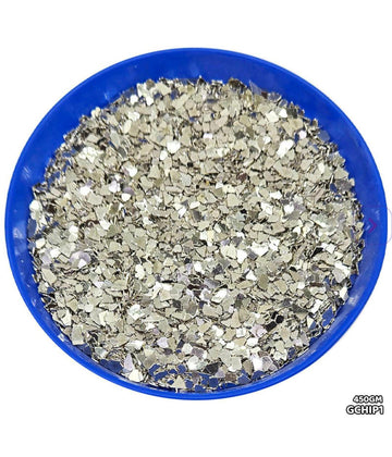 Glass Chips 450Gm Silver Gchip1