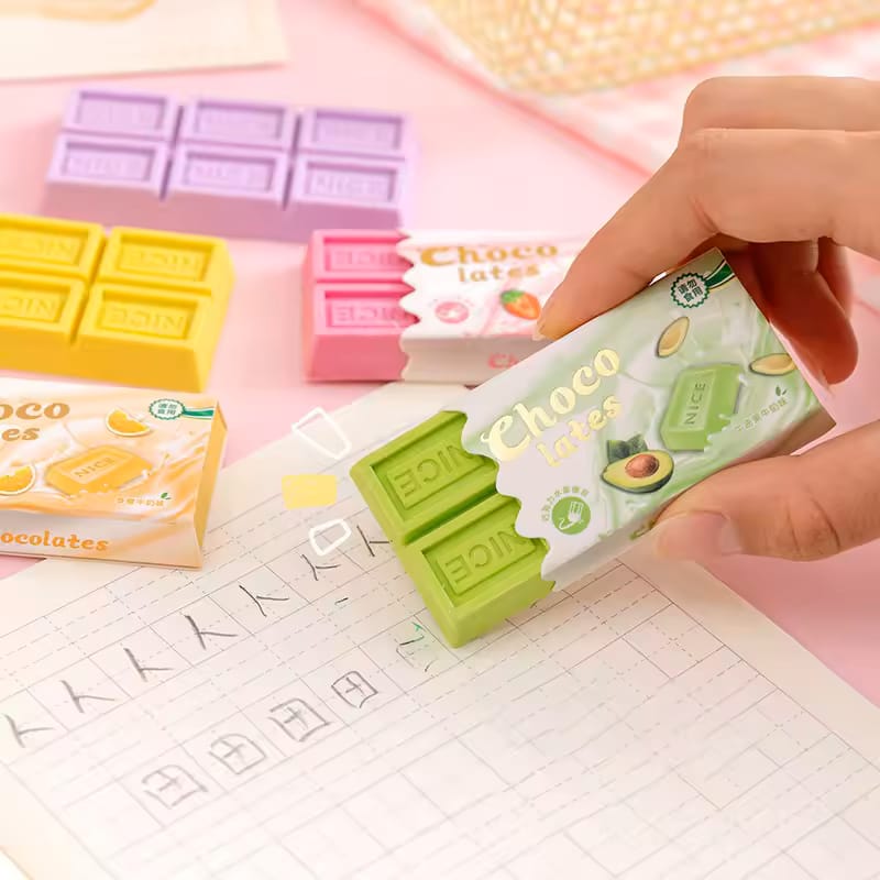 (BUY 1 GET 1 FREE ) Cute mini chocolate eraser- Contain 1 eraser