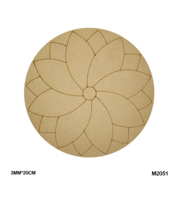 M2051 Mdf Cutout Round Mandala Engrave 3Mm*20Cm