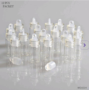 Mg4224 Message Bottle Mini 12Pc 11X22Mm Plastic Lid