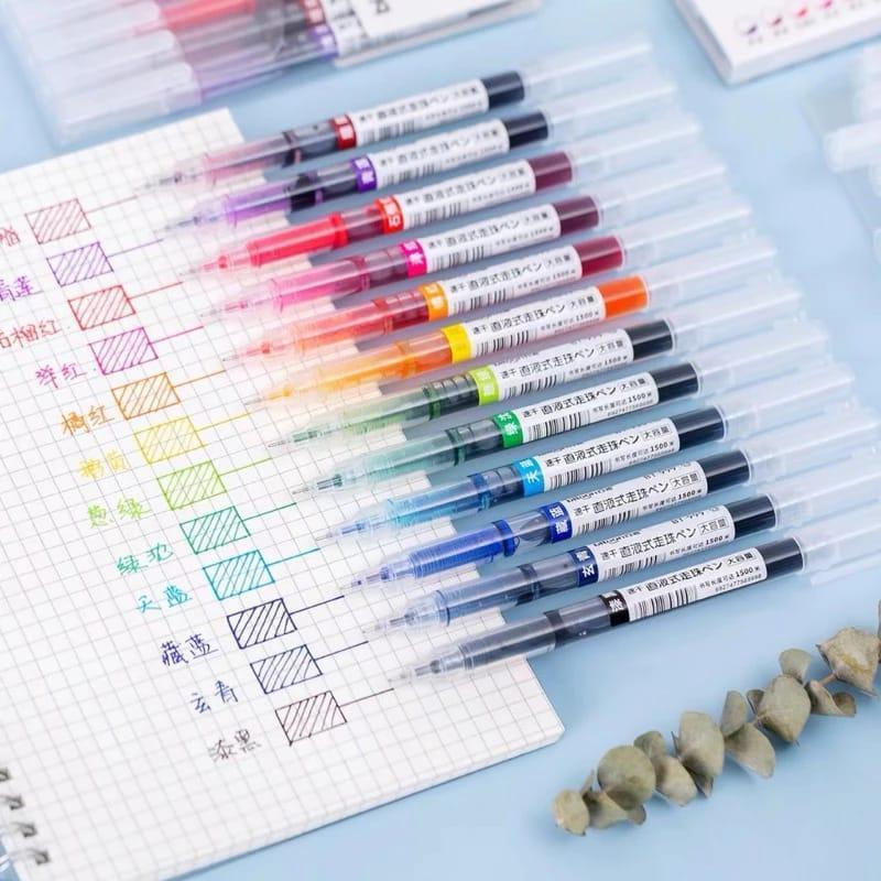 Artist Fluid Gel pen with fine Japanese tips l Doodling, Mandala Pens, Scrapbooking l pack of 6 colors