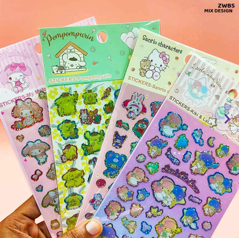 Cute Kawaii Kiki & Lala Stickers - Whimsical Sheet