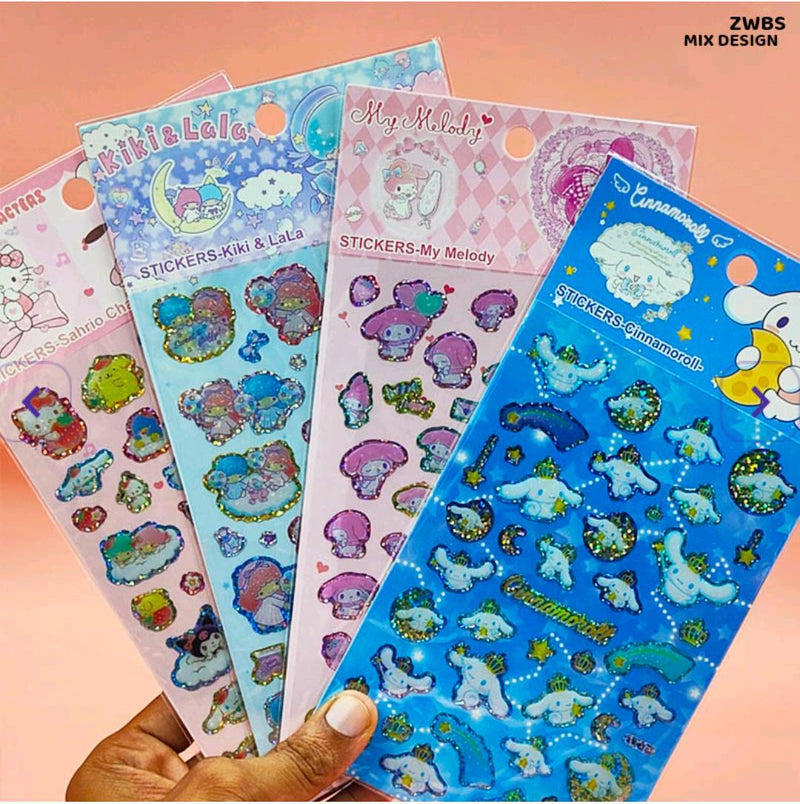 Cute Kawaii Kiki & Lala Stickers - Whimsical Sheet