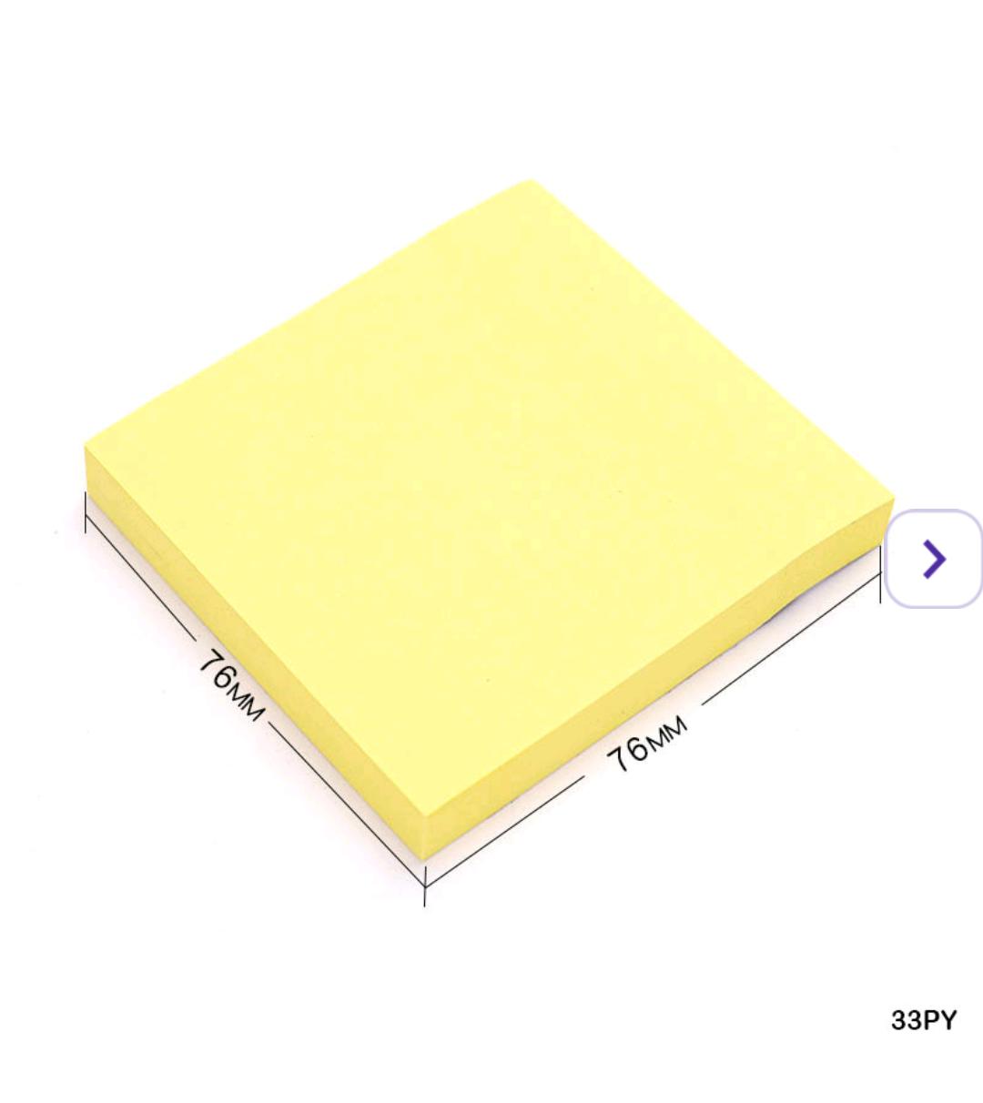 3X3 Sticky Notes Yellow Cc (33Py)