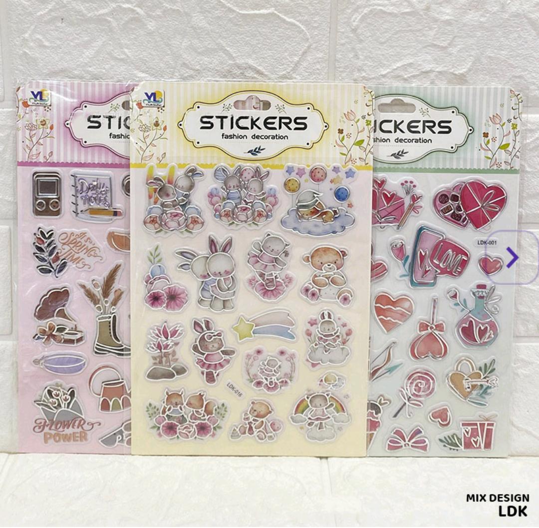 Ldk Sticker Fashion Decoration Silver Border