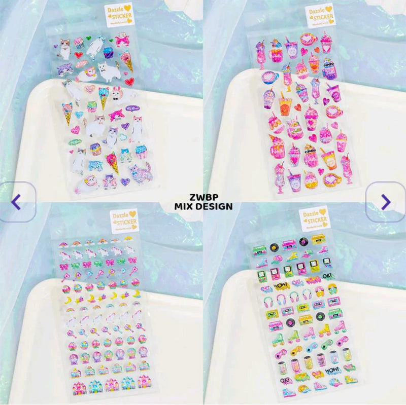 Trendy Dazzle Stickers - Glossy & Eye-Catching Designs