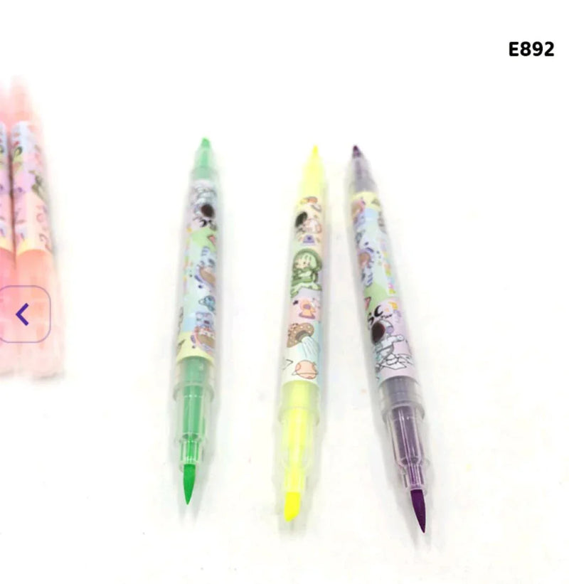 E892 6Pc Highlight Water Color Pen Set
