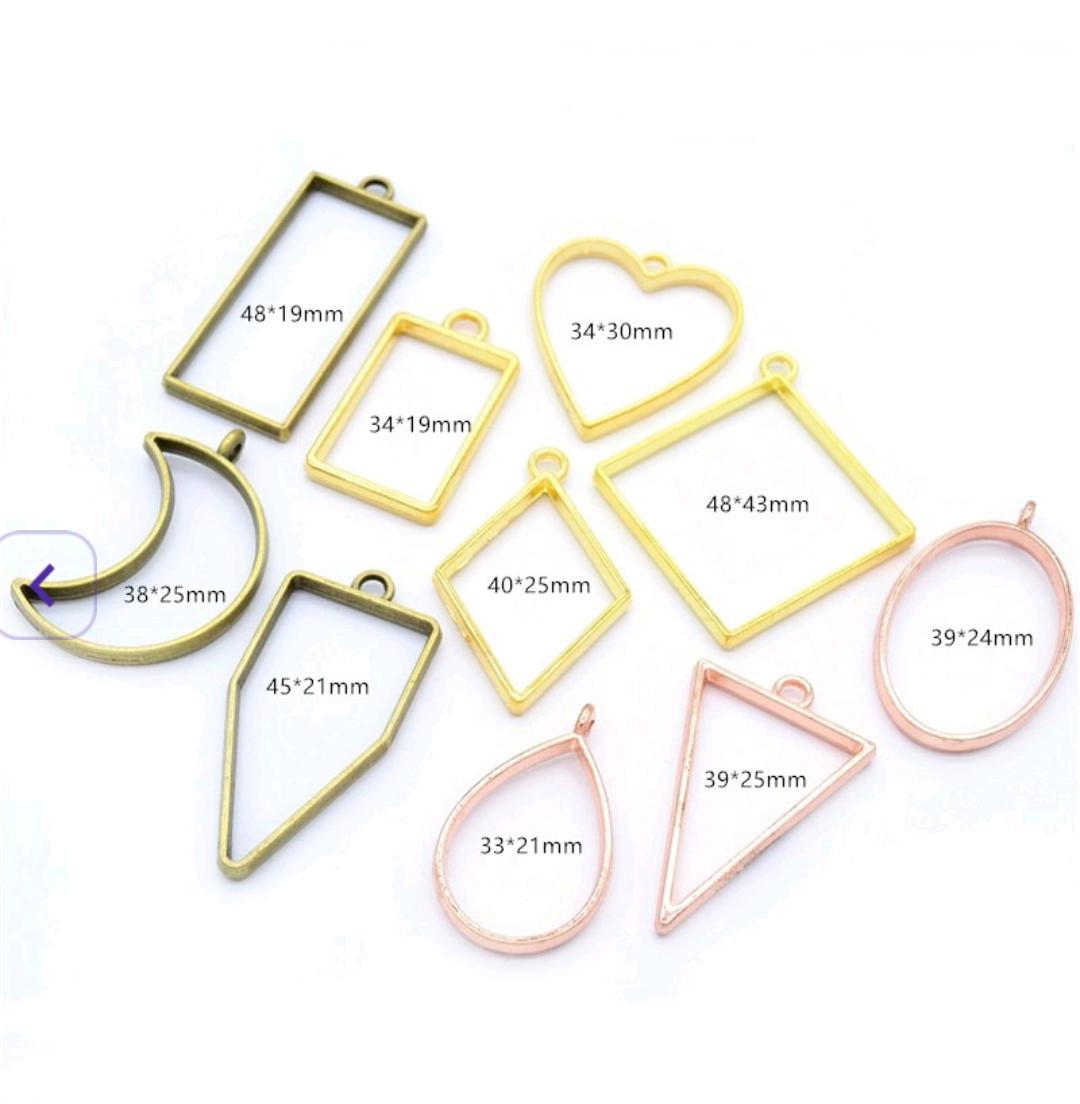 Bezels Mix Shape Set 10Pc Rose Gold (Gsmrg)