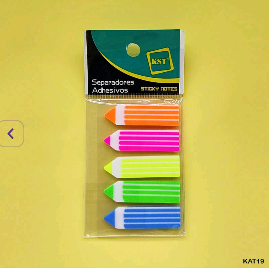 Kat19 Sticky Note Pencil Plastic Fluorescent