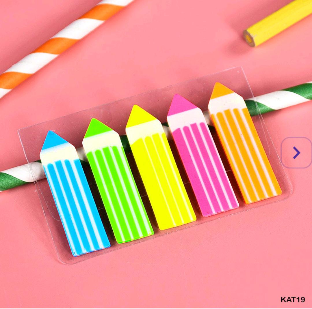 Kat19 Sticky Note Pencil Plastic Fluorescent