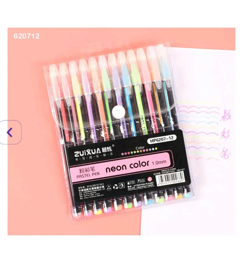 Pastel Neon Colour Pen | Pack of 12 Neon Pens