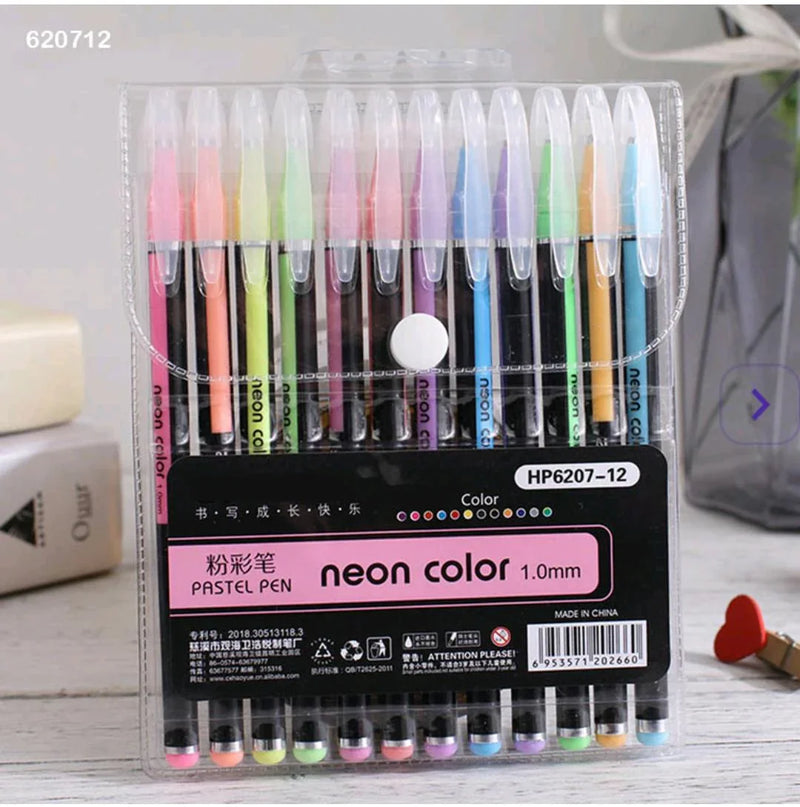 Pastel Neon Colour Pen | Pack of 12 Neon Pens