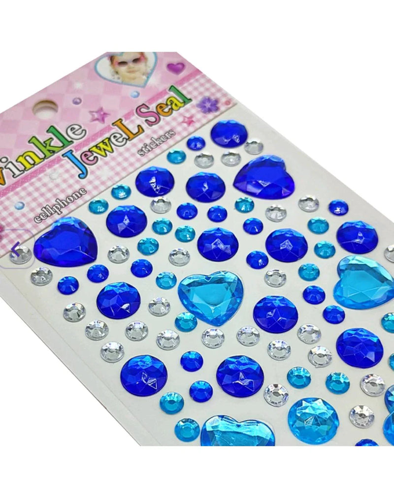 Sparkling Crystal Heart Stickers for Crafts & Decoration