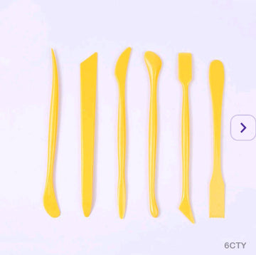 6Pc Clay Tool Yellow Handle (6Cty)