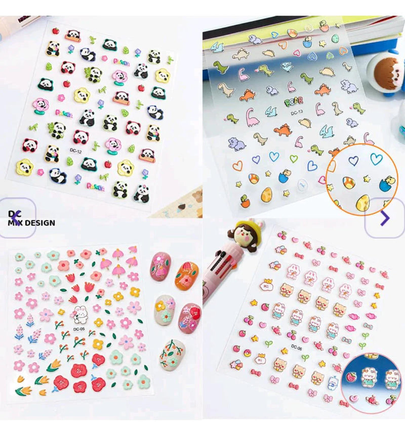 DC 5D Creative Nail Stickers | Premium Nail Art Stickers