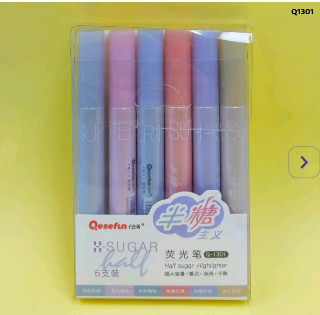 Q1301 Half Sugar Highlighter 6Pc