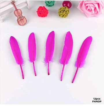 Feather Hard Small Dark Pink (Fhmdp) (12Pcs)