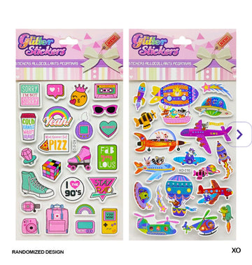 Xo Eva Glittery Kids Cartoon Funny Sticker