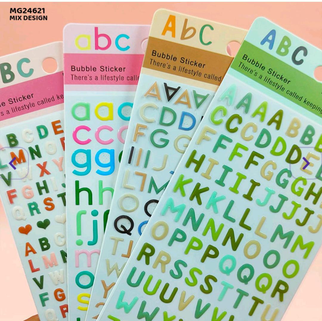 Mg24621 Bubble Alphabet Sticker