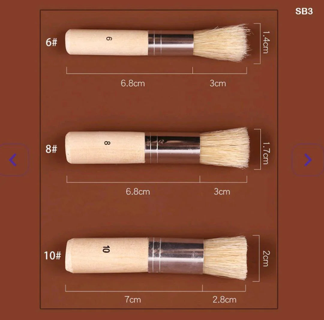 Stencil Brush 3Pc (Sb3) E0382