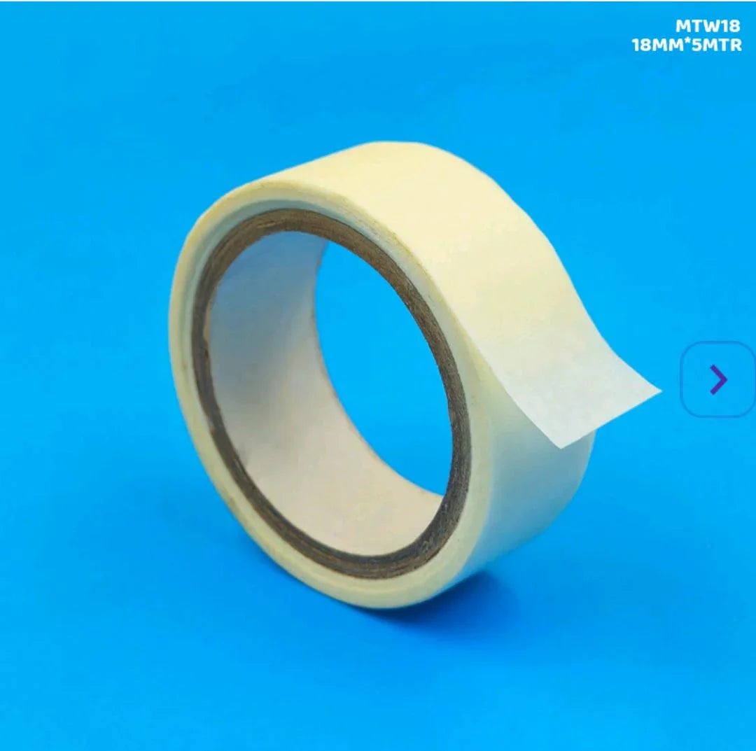 White Masking Tape 18mm x 5 Meters - Clean Edges