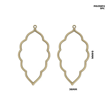 Copper Leaf Bezel Charms for Nature-Inspired Jewelry (Set of 5)