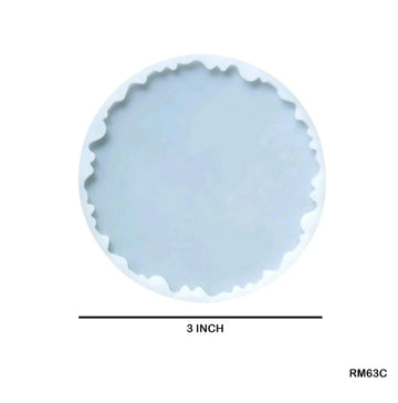 Silicone Mould for Resin Round Zigzag 3 Inch Rm63C